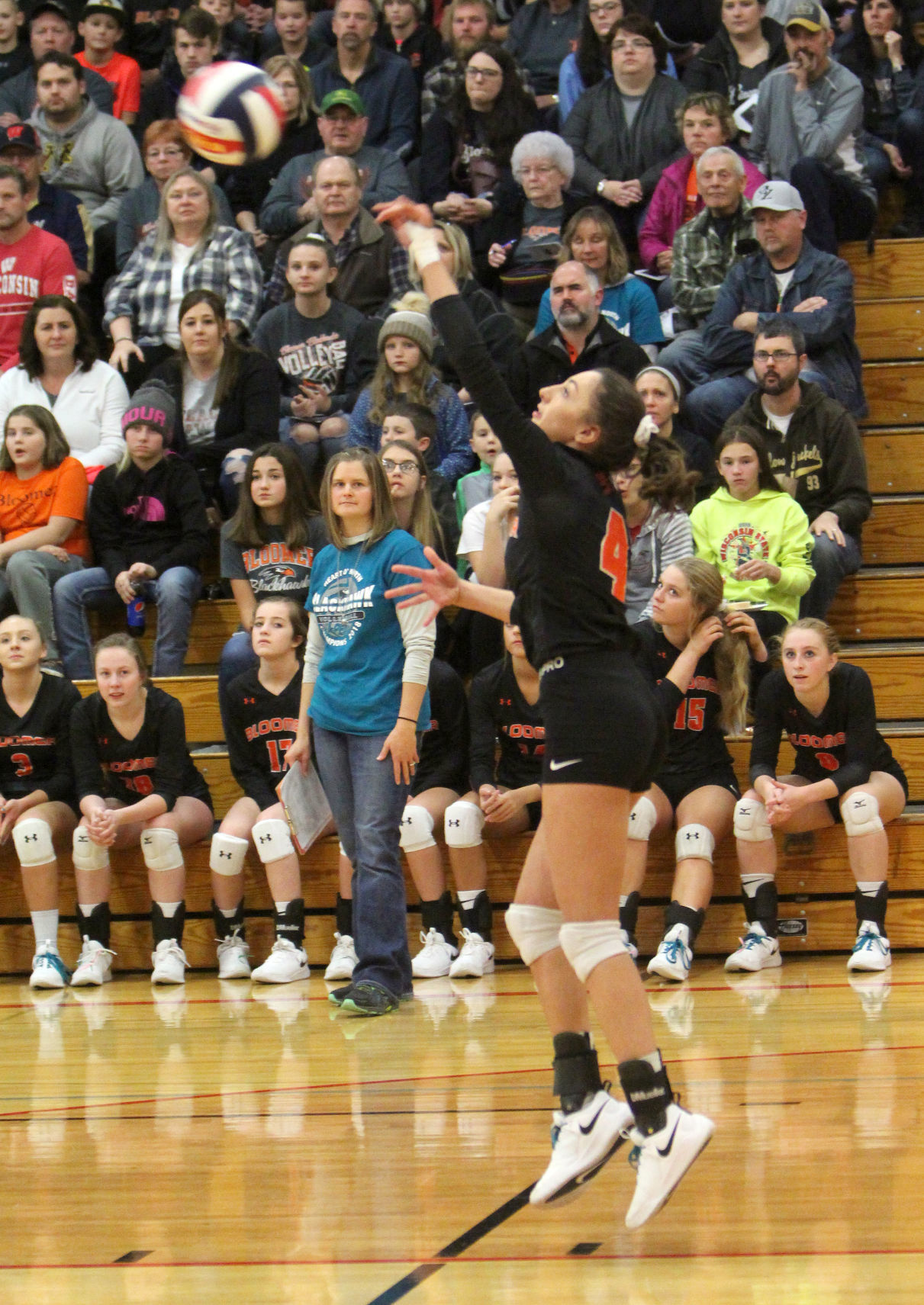 Bloomer volleyball vs Mosinee 10-27-18